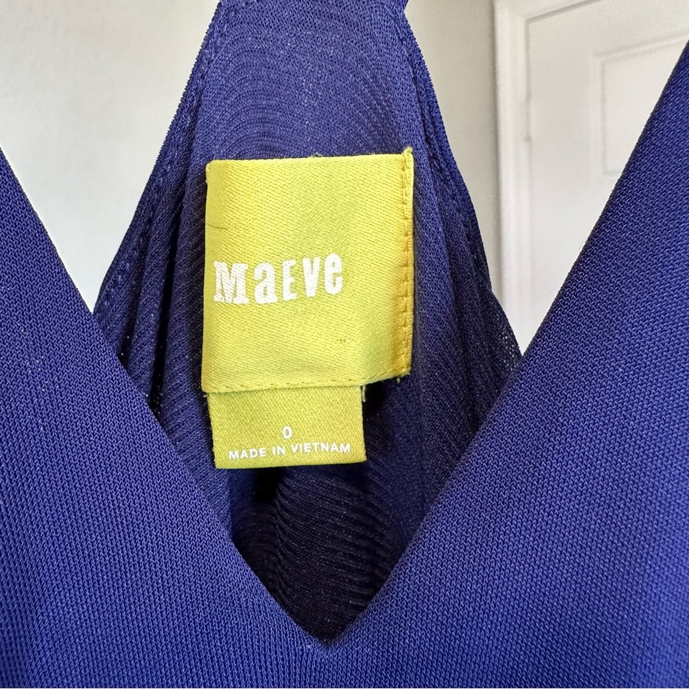 Anthropologie Maeve Navy Yuma Maxi Dress - Picture 11 of 12